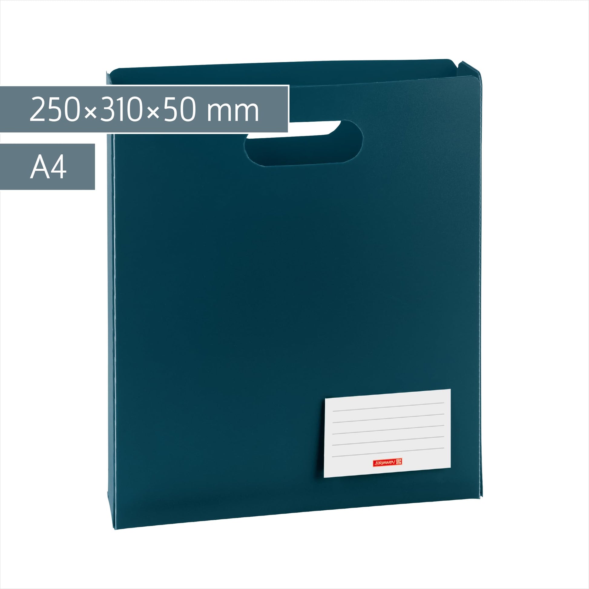 BRUNNEN Fact!pp File Box A4 Maximum Capacity 50 mm Denim