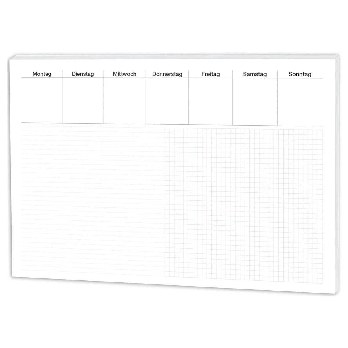 RNK 46616 Office Desk Pad Lined and Squared with 7 Days of the Week Fields 600 x 420 mm 30 Sheets 1