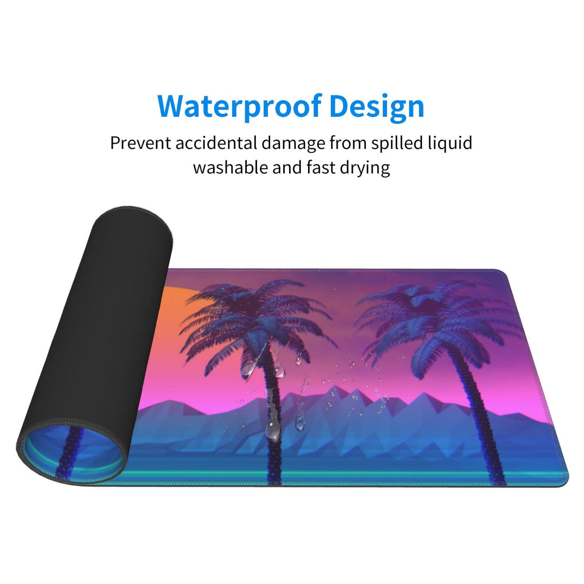 Cool Synthwave and Retrowave Gaming Mouse Pad Large XL Desk Mat Long Extended Pads Big Mousepad for