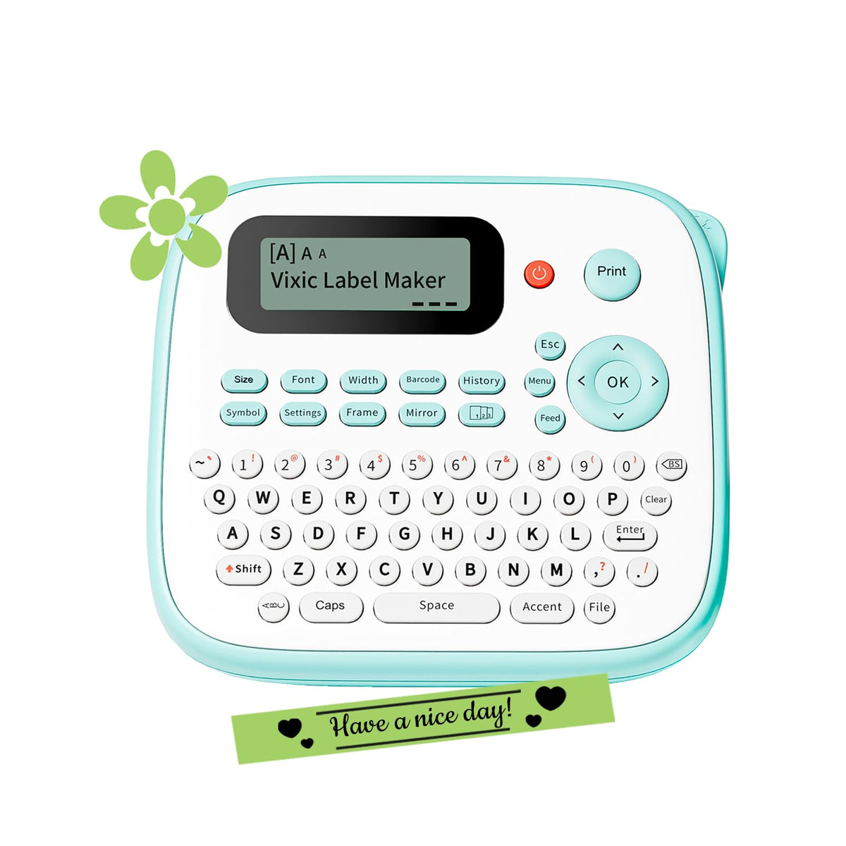 Vixic Label Makers, Label Maker with Different Fonts, D210S Labeler Machine