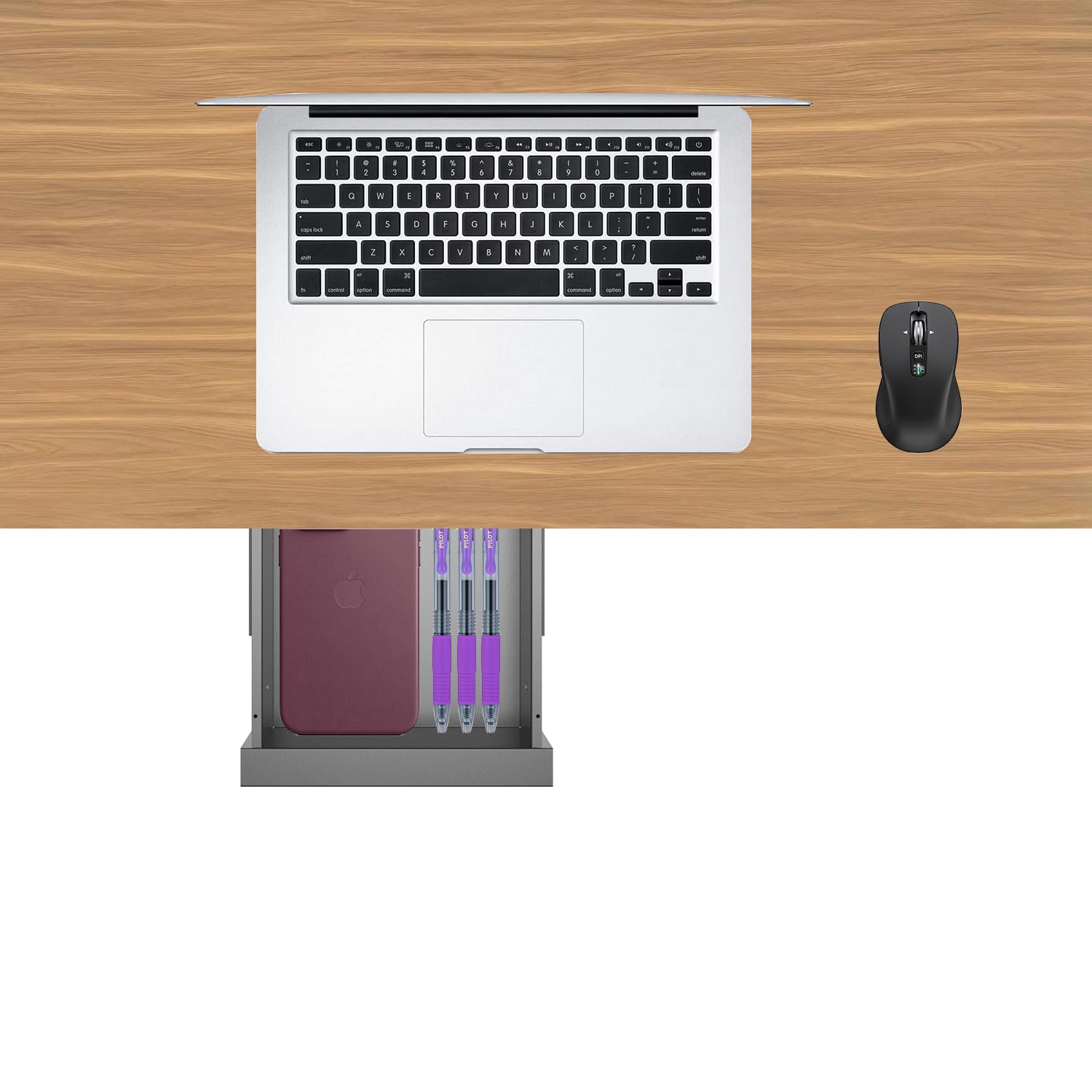 Mofangtech Under Desk Mounted Sliding Pull-out Drawer for Office Desk
