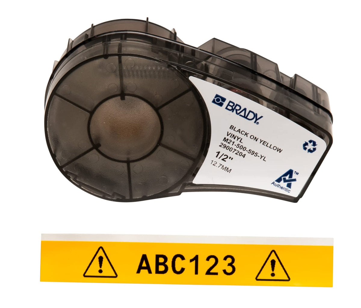 Brady Authentic (M21-500-595-YL) All-Weather Vinyl Label for Indoor/Outdoor ID, Lab and Equipment