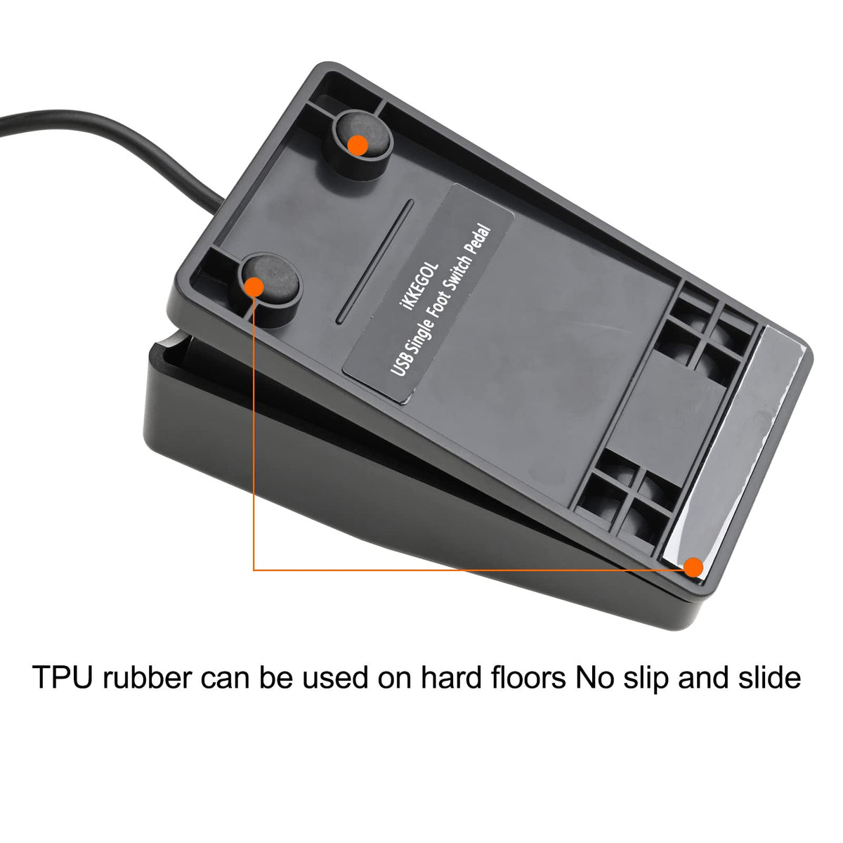 iKKEGOL Upgraded USB Foot Switch Single Pedal Mechanical Control Footswitch Map Mouse Keyboard