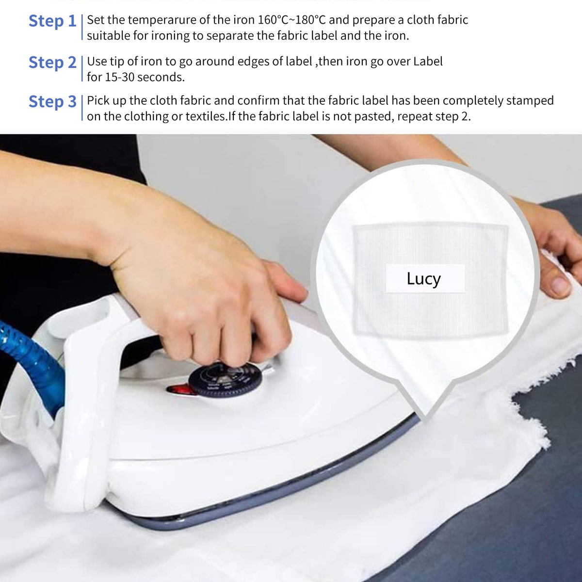 Replace for Brother Fabric Iron-On Cloth Label Tapes 12mm 0.47"x 3m Colored