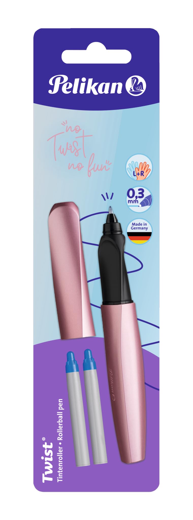 Pelikan Twist R457 Girly Rose Rollerball Pen + 2 KM/B