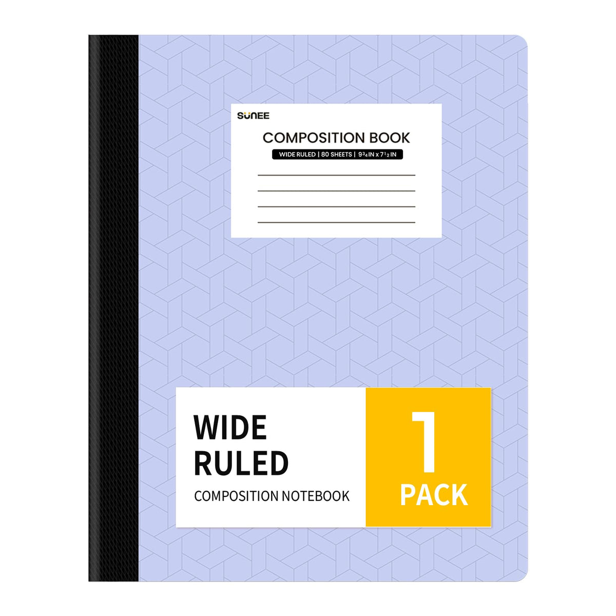 SUNEE Composition Notebook, Wide Ruled Paper, Home School Supplies for College Students & K-12