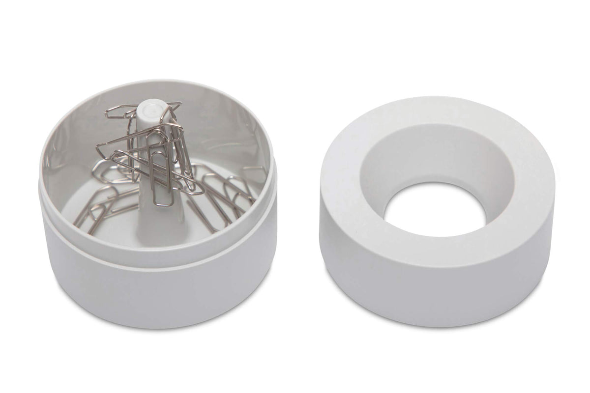 MAUL Magnetic Paperclip Holder, Ø 73mm, H66mm, Grey