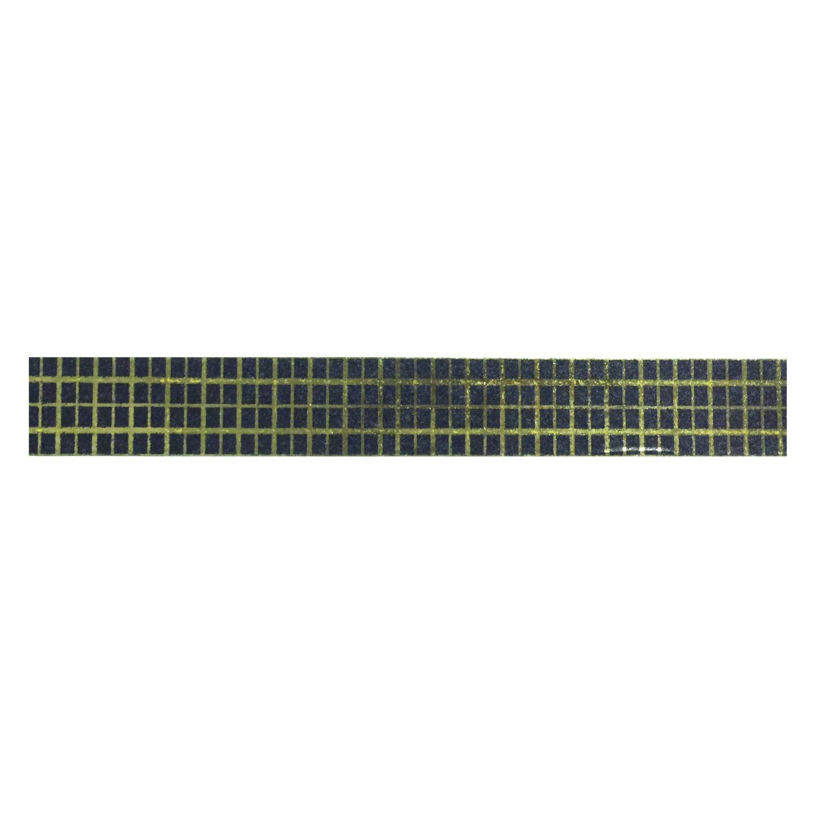 Wrapables Colorful Washi Masking Tape, Black and Metallic Gold Gingham