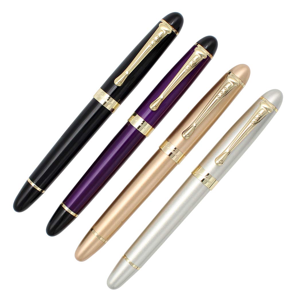 zoohot 4 PCS Jinhao 450 Fountain Pen Set with Refillable Converters