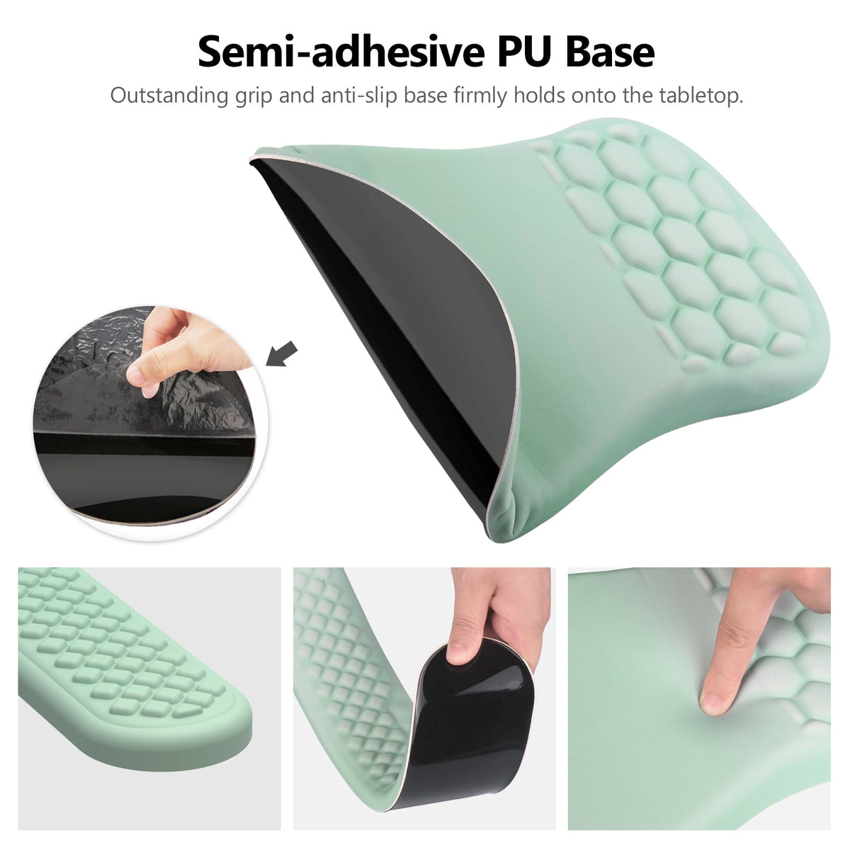 Laokiiy Ergonomic Mouse Pad Wrist Rest, 2 in 1 Keyboard Pad for Office