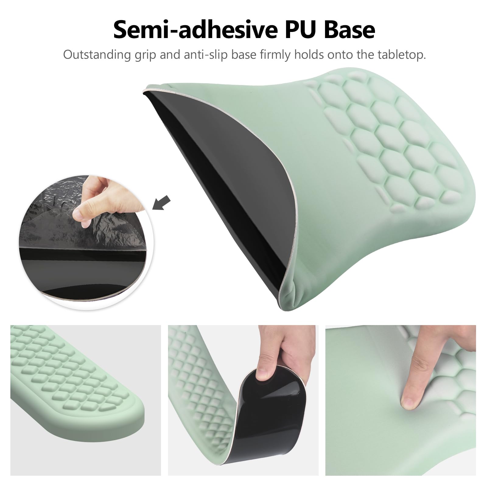 Laokiiy Ergonomic Mouse Pad Wrist Rest, 2 in 1 Keyboard Pad for Office