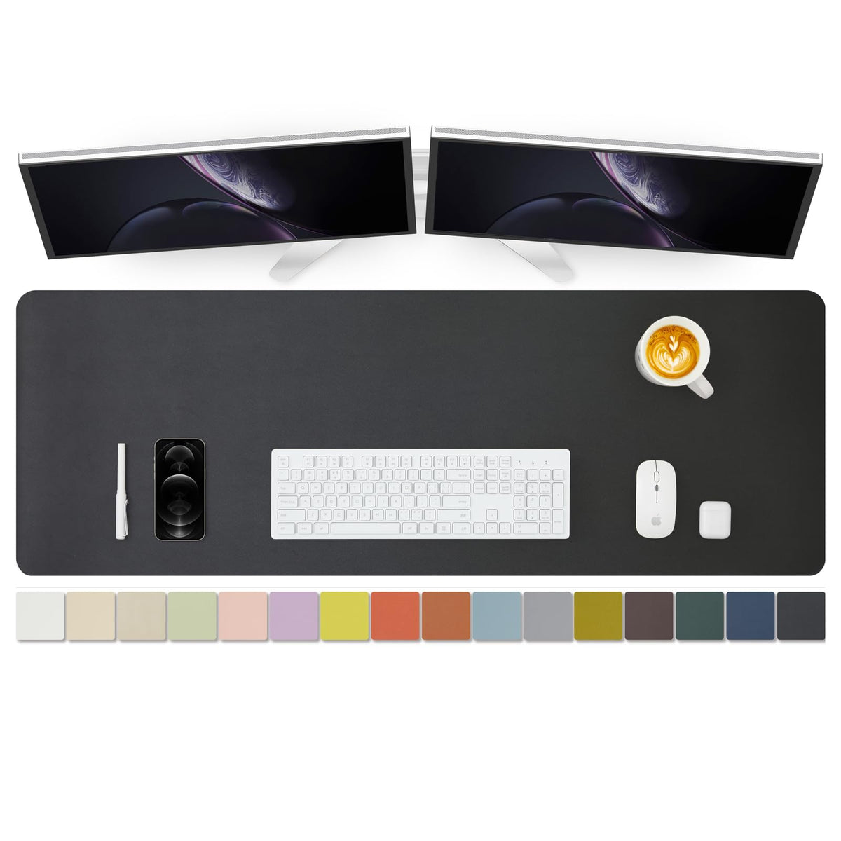 Large Desk Mat - 47.2"x 17" Non-Slip PU Desk Pad for Office and Home - Ideal for Large Mouse Pad