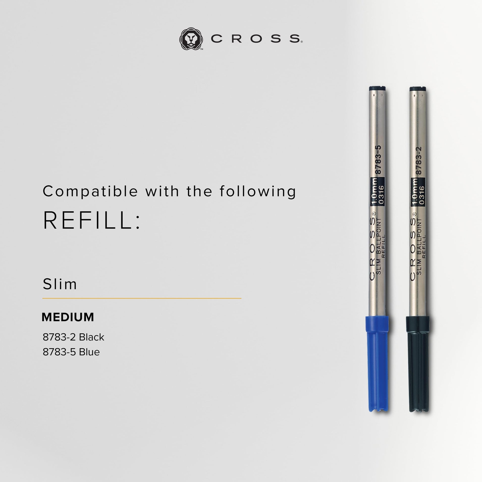 Cross Click Polished Chrome Ballpoint Pen, Black Contrasting Clicks, High-End Pen, Smooth Writing