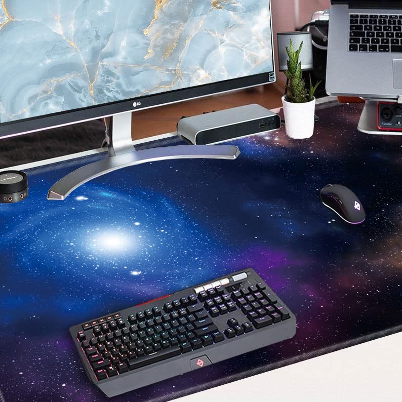 Gaming Mouse Pad 48x24 XXXL Desk Mat Extra Large Extended Mousepad Giant Desk Pad 3XL Galaxy Huge