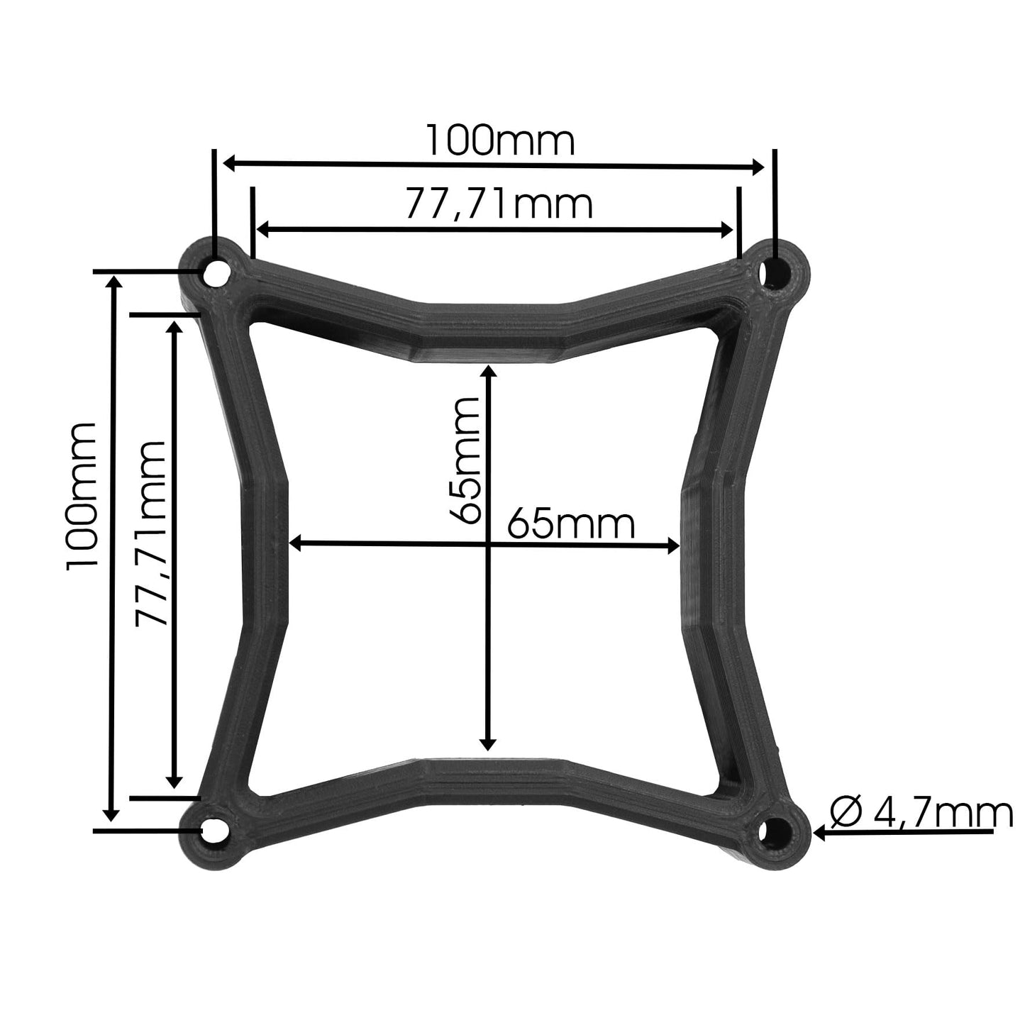 3IDEE Universal VESA Spacer Compatible with Many Samsung, HP, MSI Monitors (Samsung Odyssey G95C &