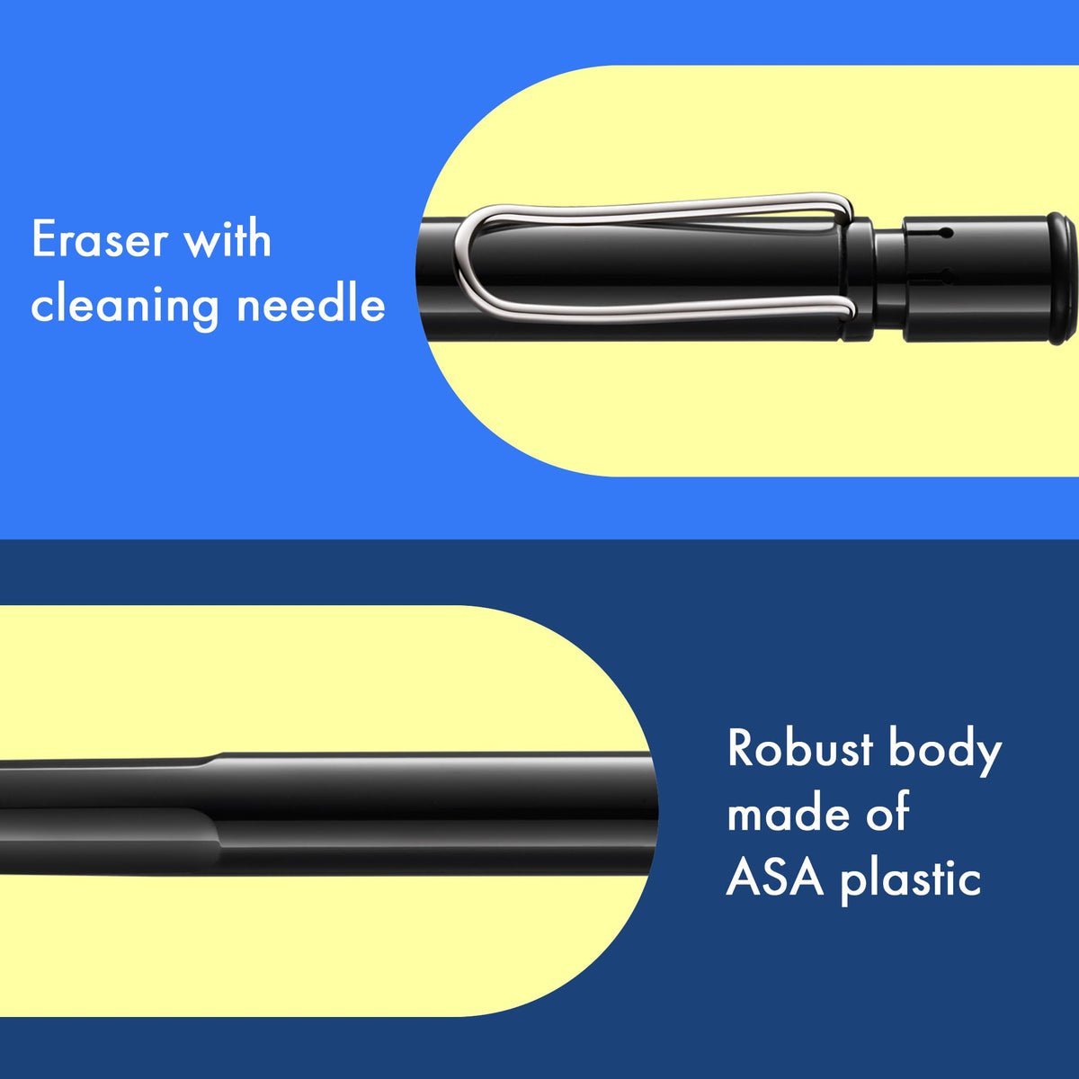 LAMY safari black - Mechanical Pencil with ergonomic grip & body made of robust ASA plastic - ideal
