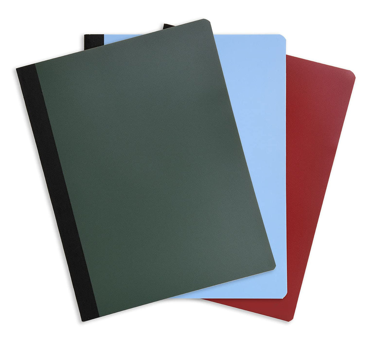 Mintra Office Poly Composition Book (3 Pack, Poly Comp - Ice, Chili, Olive)