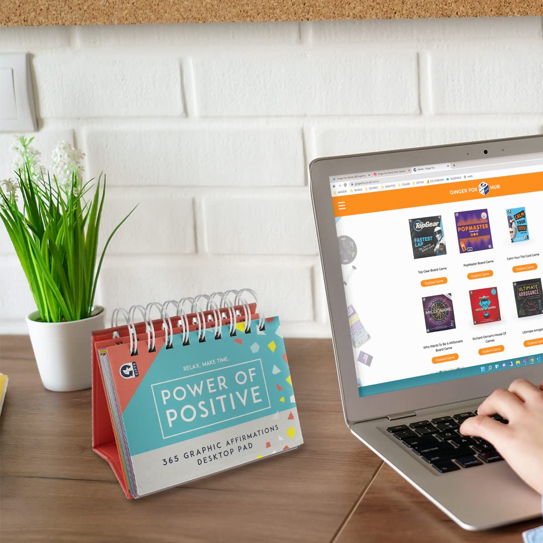 Ginger Fox Relax Make Time 365 Days Of Positive Affirmations Desk Pad Includes Optimistic Thinking