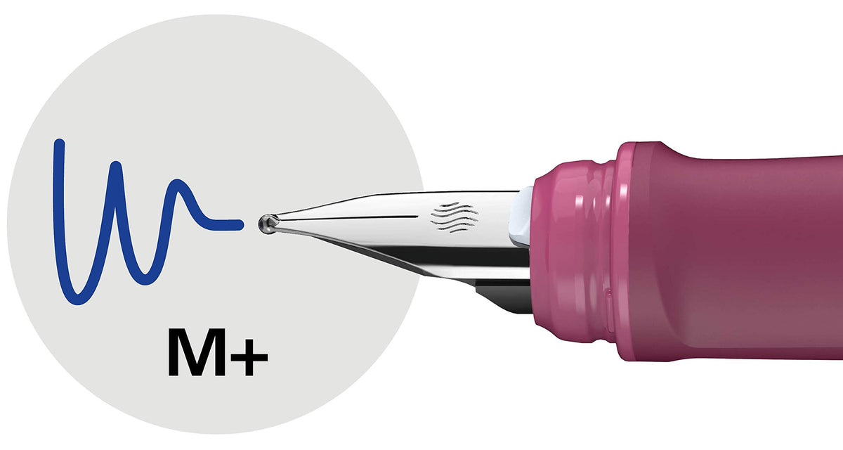 Schneider Ray fountain pen (right-handed, incl. Standard ink cartridge royal blue) boysenberry