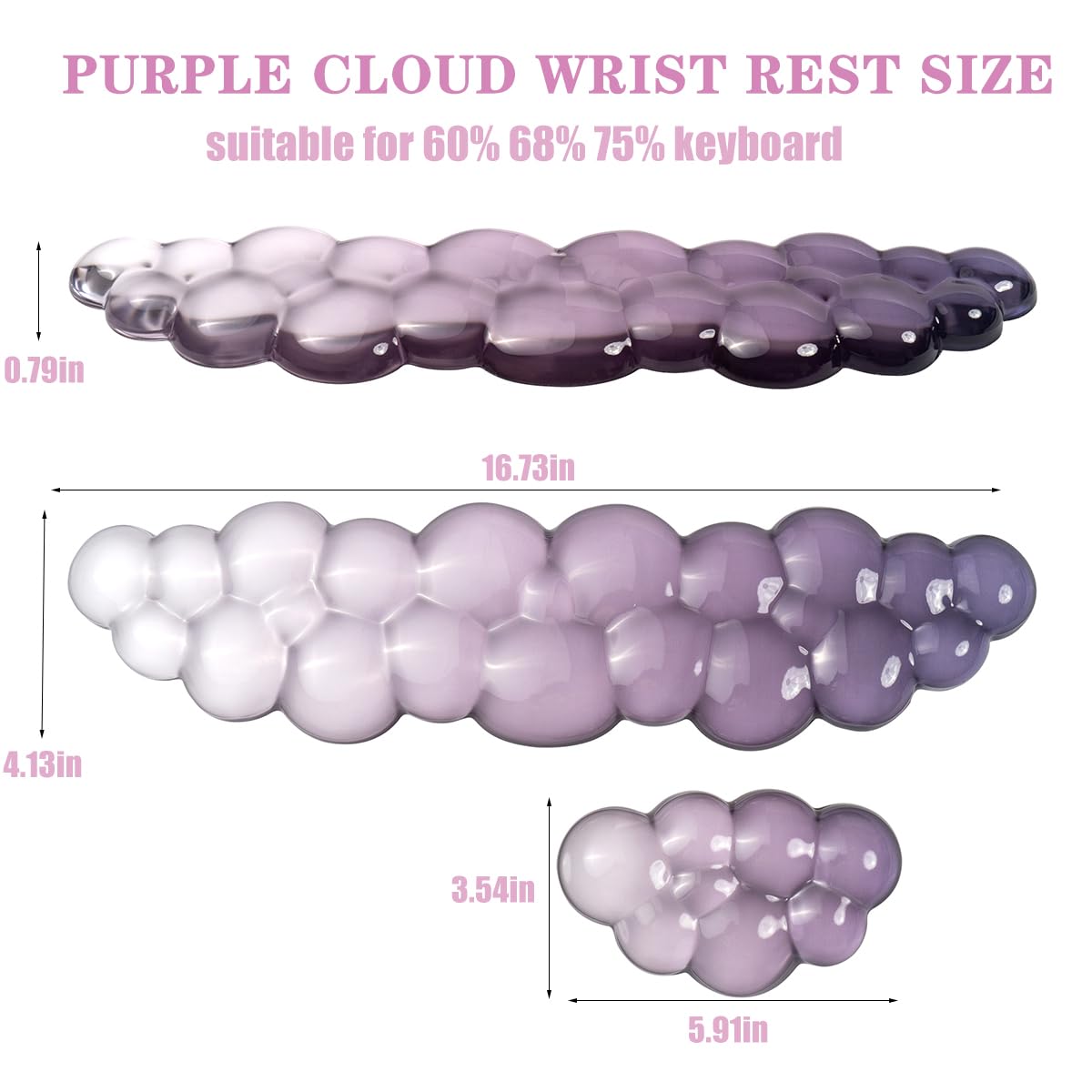 Gel Keyboard and Mouse Wrist Rest, Cloud Wrist Pad for Computer Keyboard