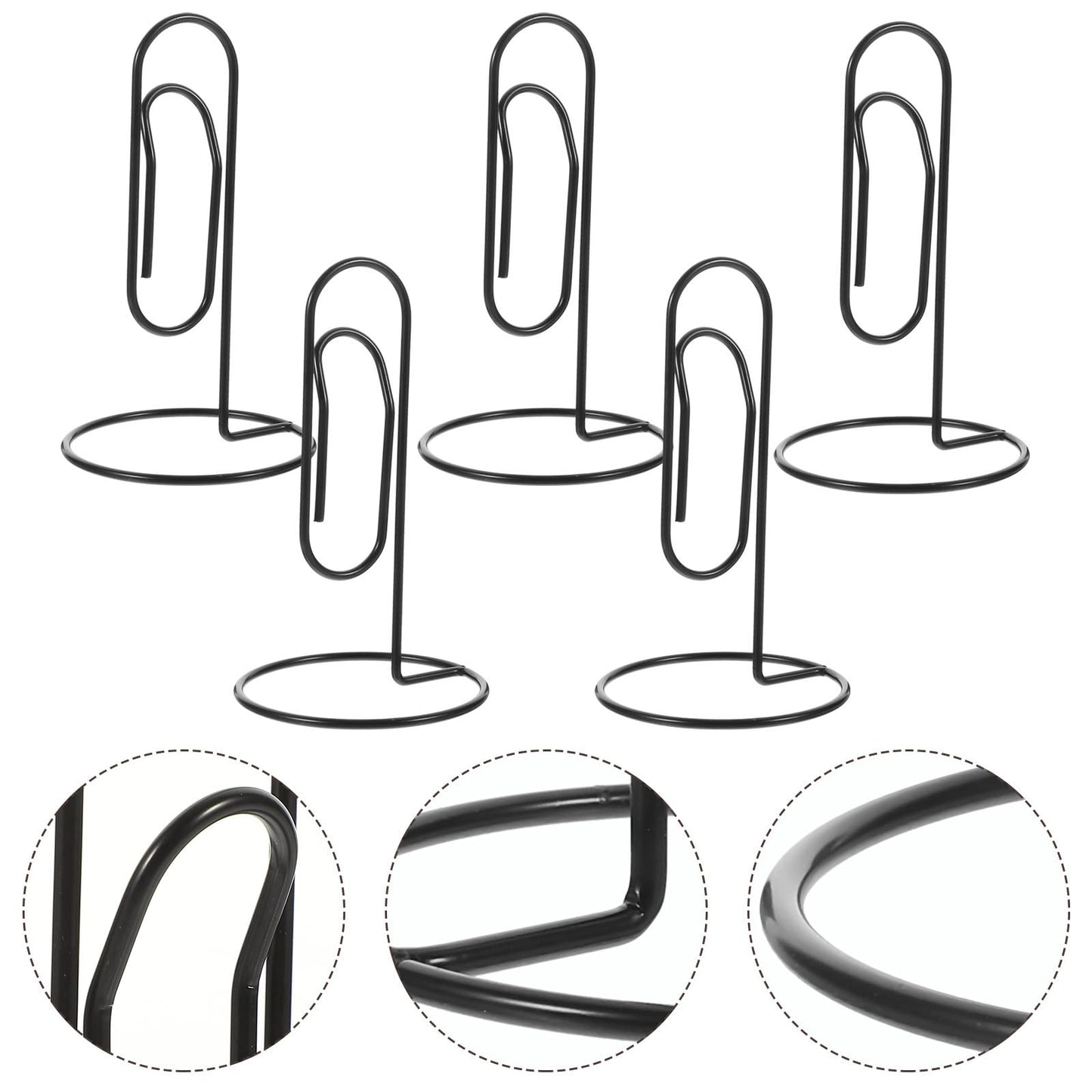 STOBOK Base Memo Clip, 5pcs Creative Large Desktop Note Holder DIY Multi- Hand Account Daily Use