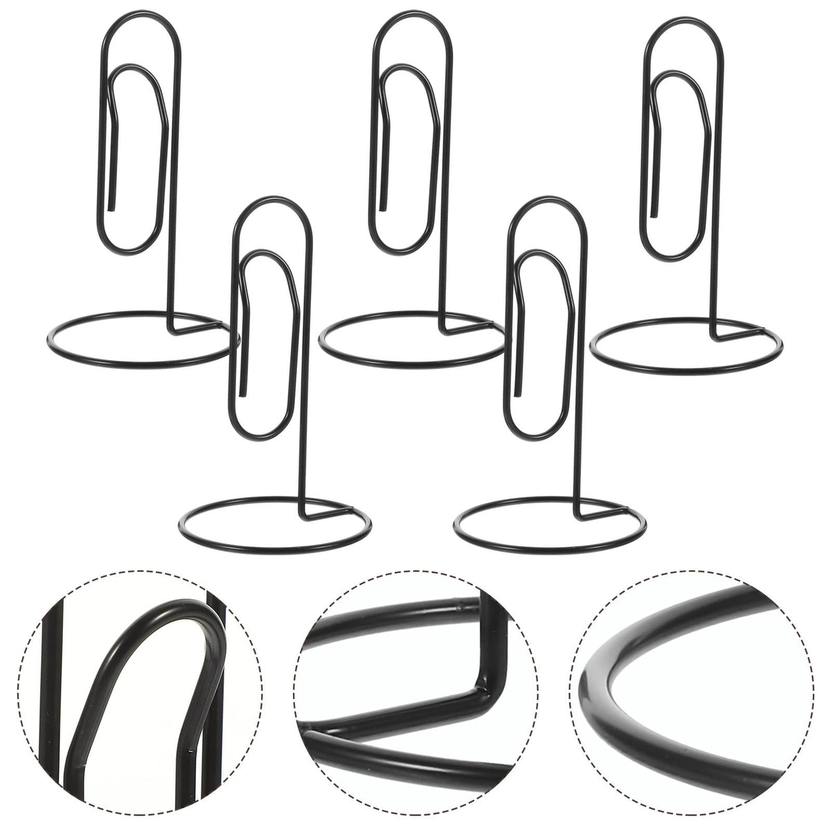 STOBOK Base Memo Clip, 5pcs Creative Large Desktop Note Holder DIY Multi- Hand Account Daily Use