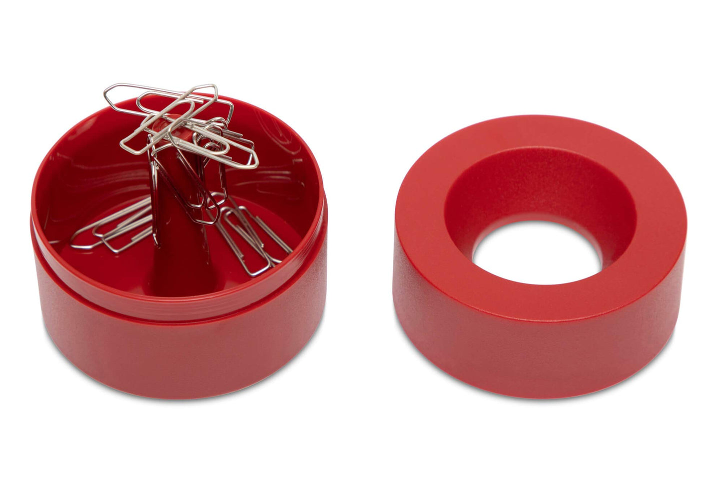 Maul Magnetic Paperclip Holder, Ø 73mm, H66mm, Red