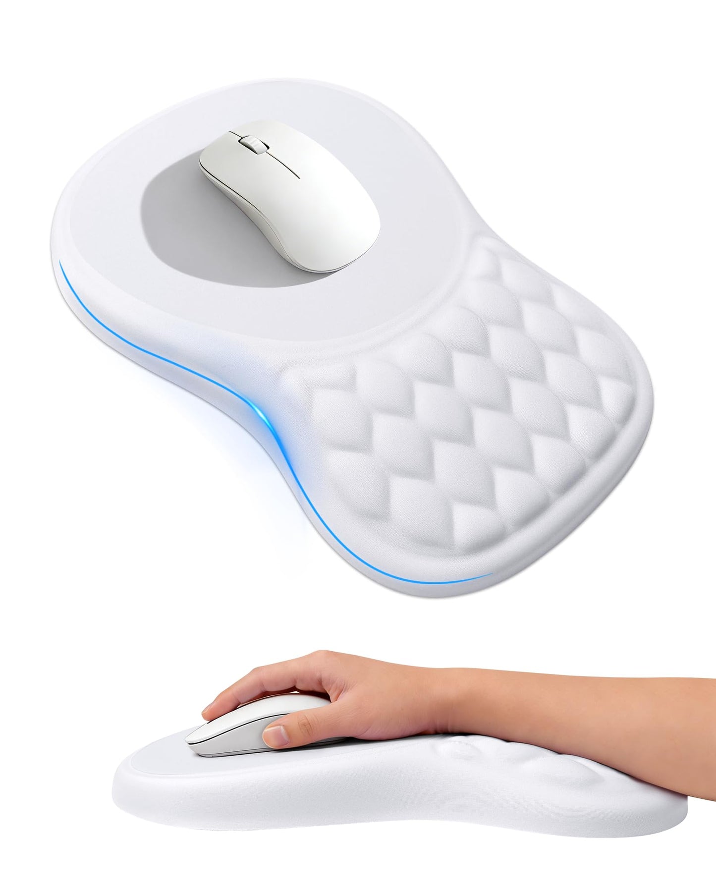 PVIPCZ Ergonomic Mouse Pad with Sloped Memory Foam Wrist Rest