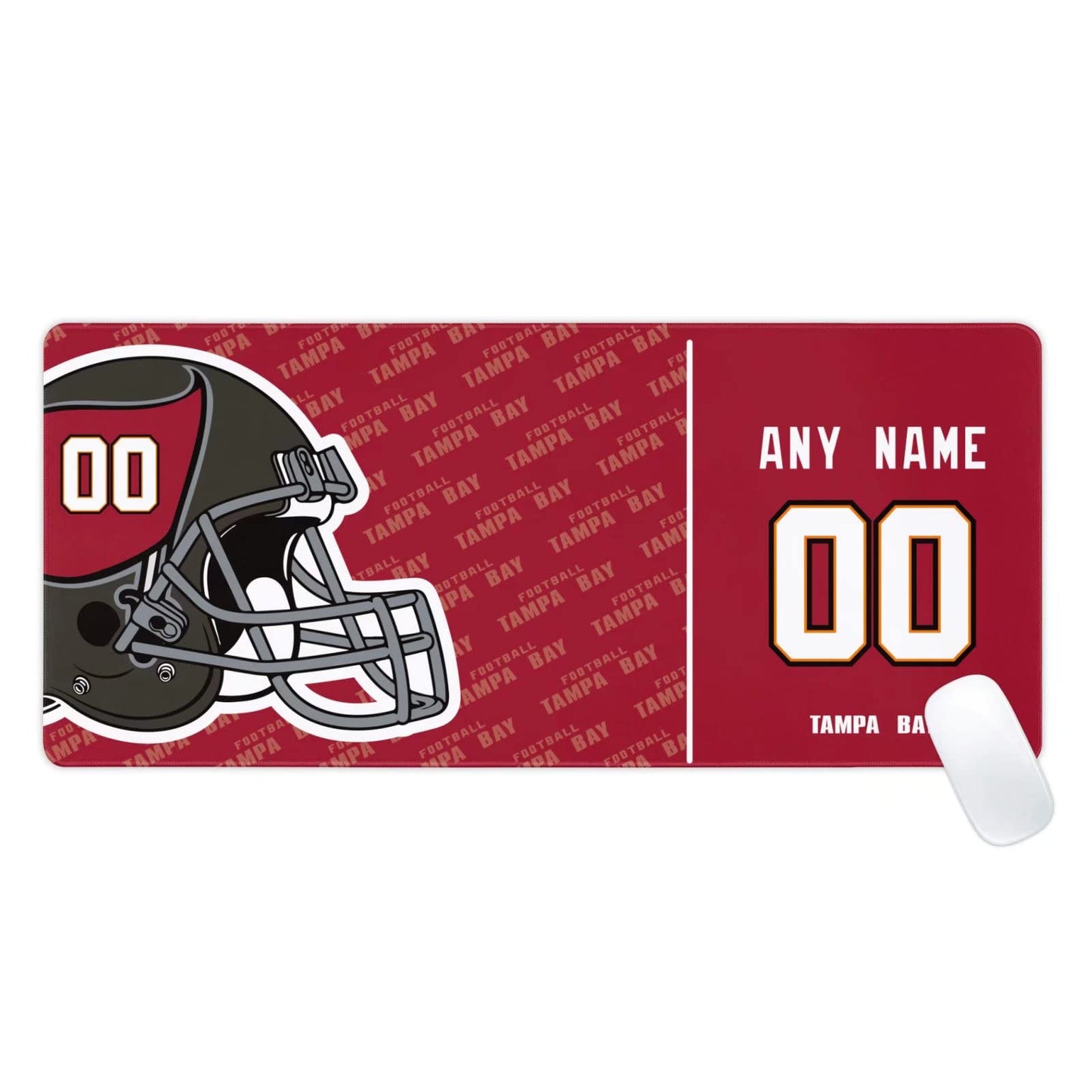 Tampa Mouse Pad Custom any Name and Number Desk Pad for Men Women Youth Gifts