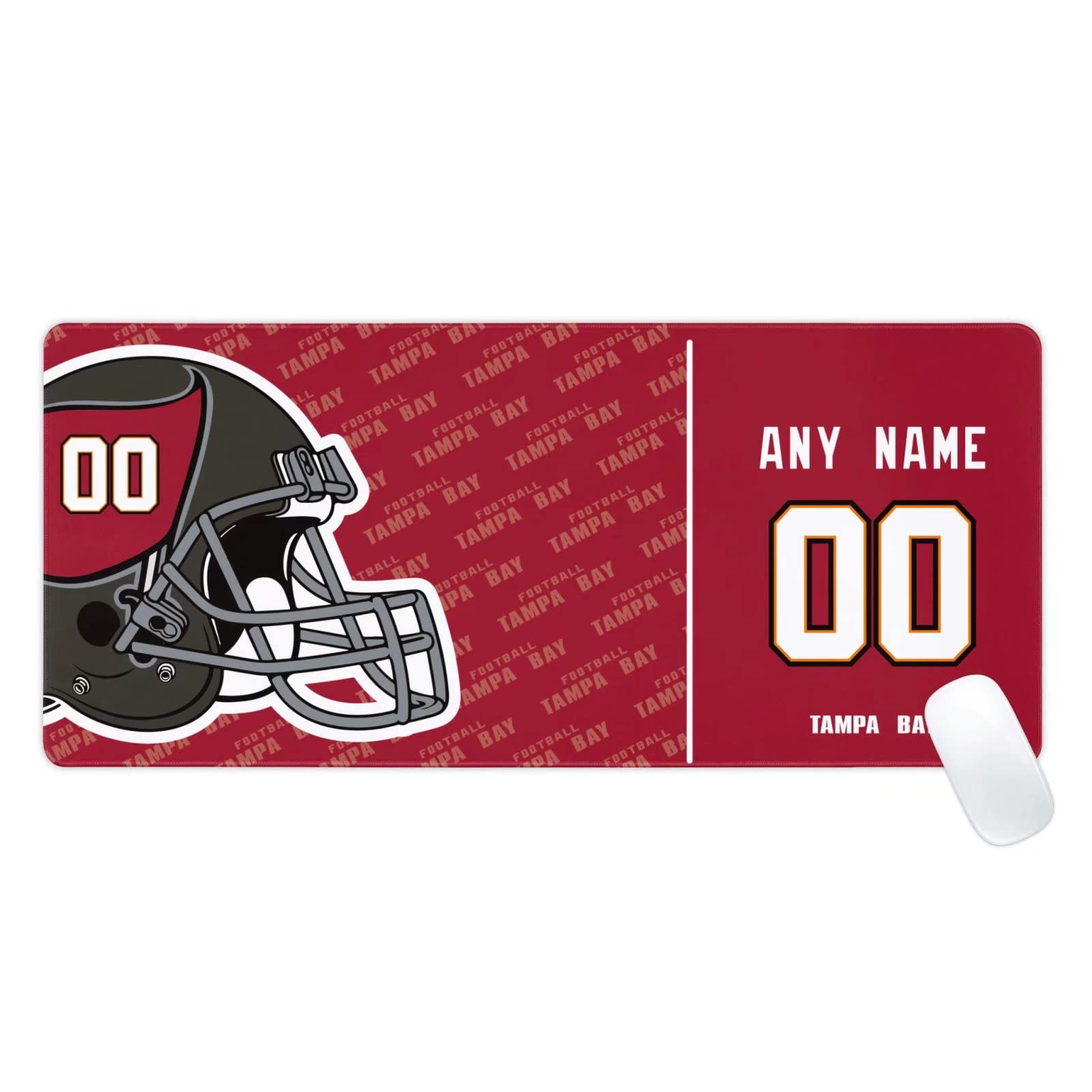 Tampa Mouse Pad Custom any Name and Number Desk Pad for Men Women Youth Gifts