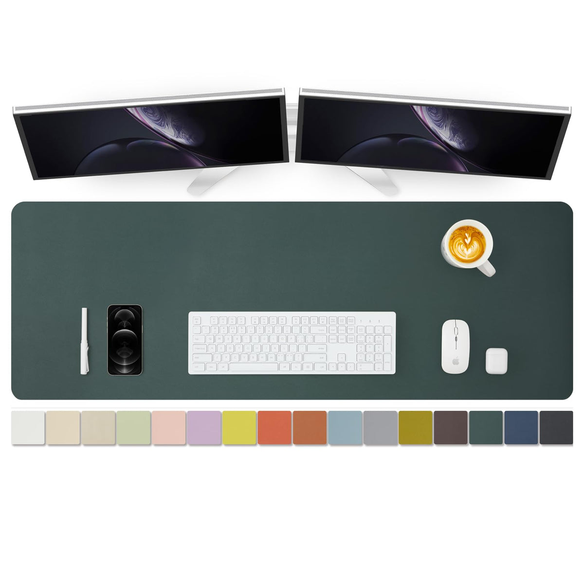 Large Desk Mat - 47.2"x 17" Non-Slip PU Desk Pad for Office and Home - Ideal for Large Mouse Pad