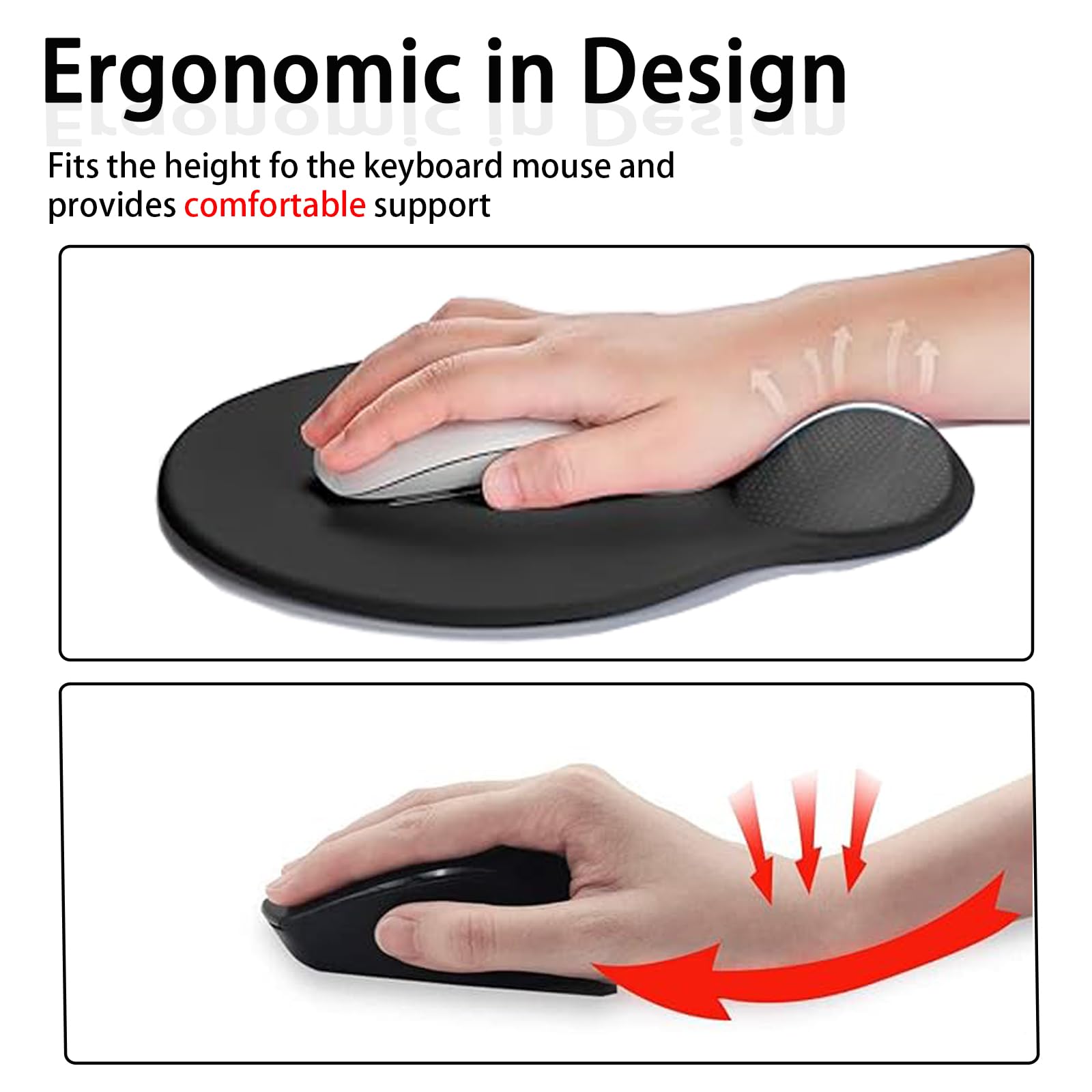 Custom Mouse Pad with Wrist Support，Ergonomic Personalized Mousepad,Add Personalized Photo & Text