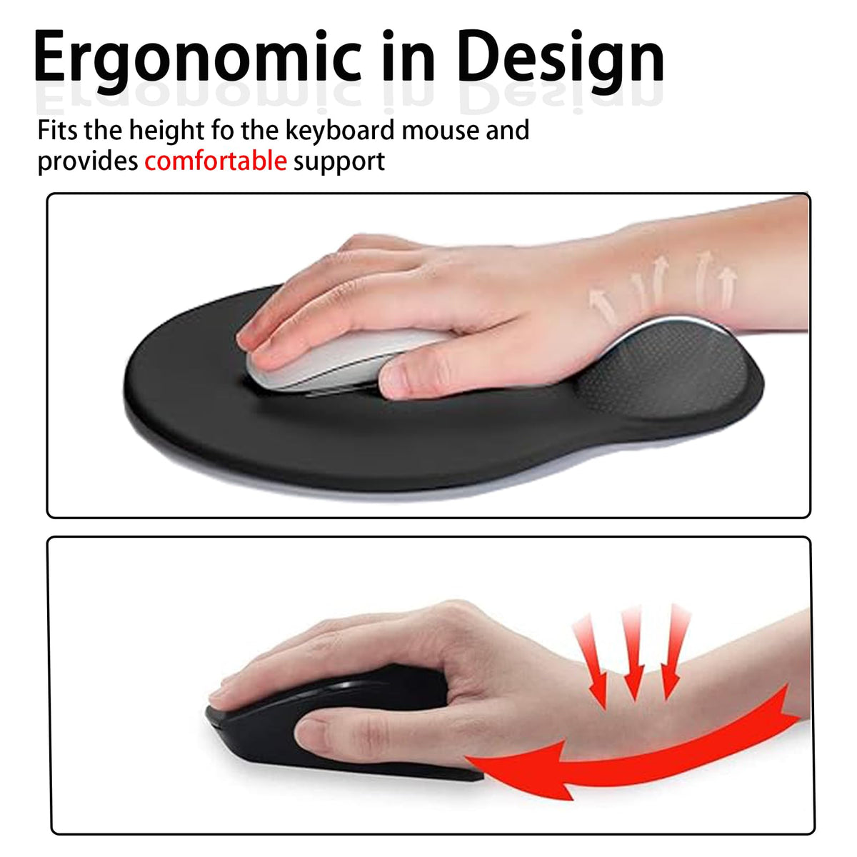 Custom Mouse Pad with Wrist Support，Ergonomic Personalized Mousepad,Add Personalized Photo & Text