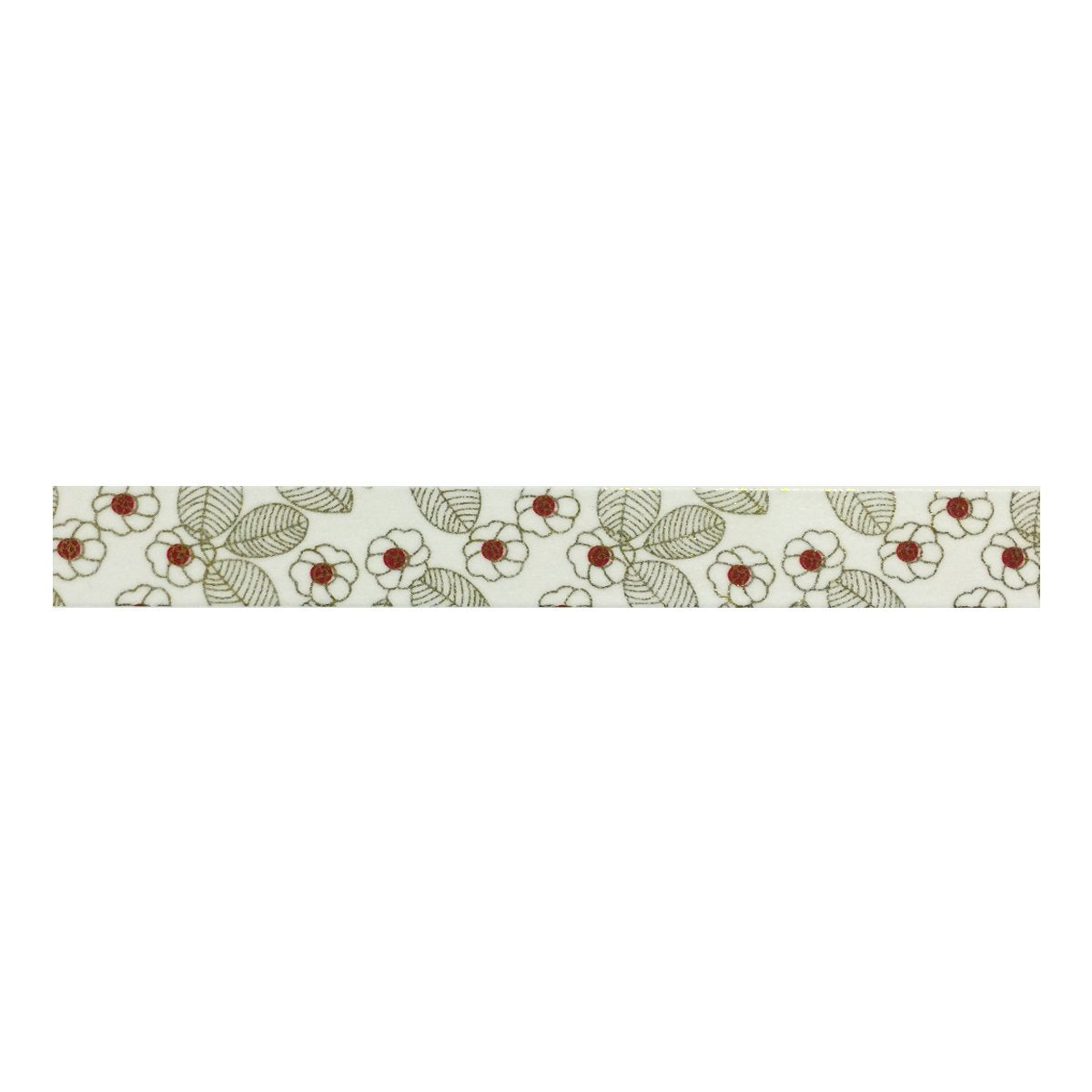 Wrapables Colorful Washi Masking Tape, Metallic Asian Floral