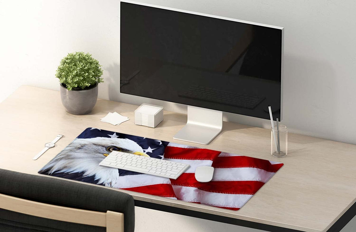 SSOIU Gaming Mouse Pad, Extended Mouse Pad, 35.5x15.7inch XXL Large Big Computer Keyboard Mouse Mat
