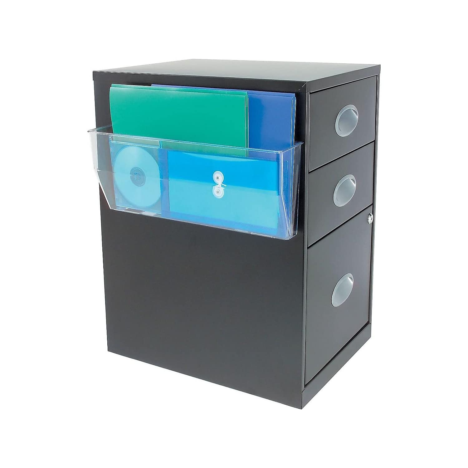 Deflecto 50101 Docupocket oversized magnetic wall file pocket, 15w x 3d x 6-3/8h, clear