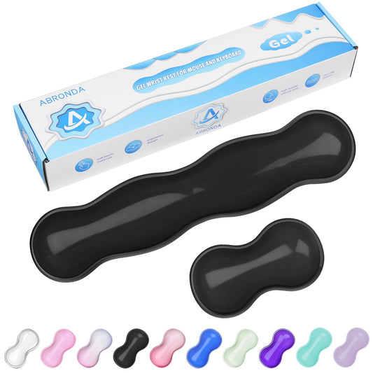 ABRONDA Gel Wrist Rest for Keyboard and Mouse, Wrist Rest for Keyboard, Mouse Wrist Support, Pain