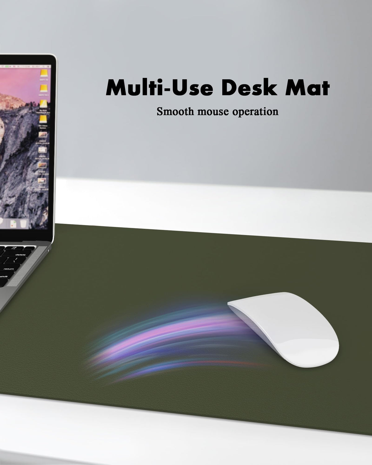 YSAGi Double-Sided Desk Pad, 35.4"x17" Leather Desk Mat, Eco Cork Desk Pad Protector,Large Mouse