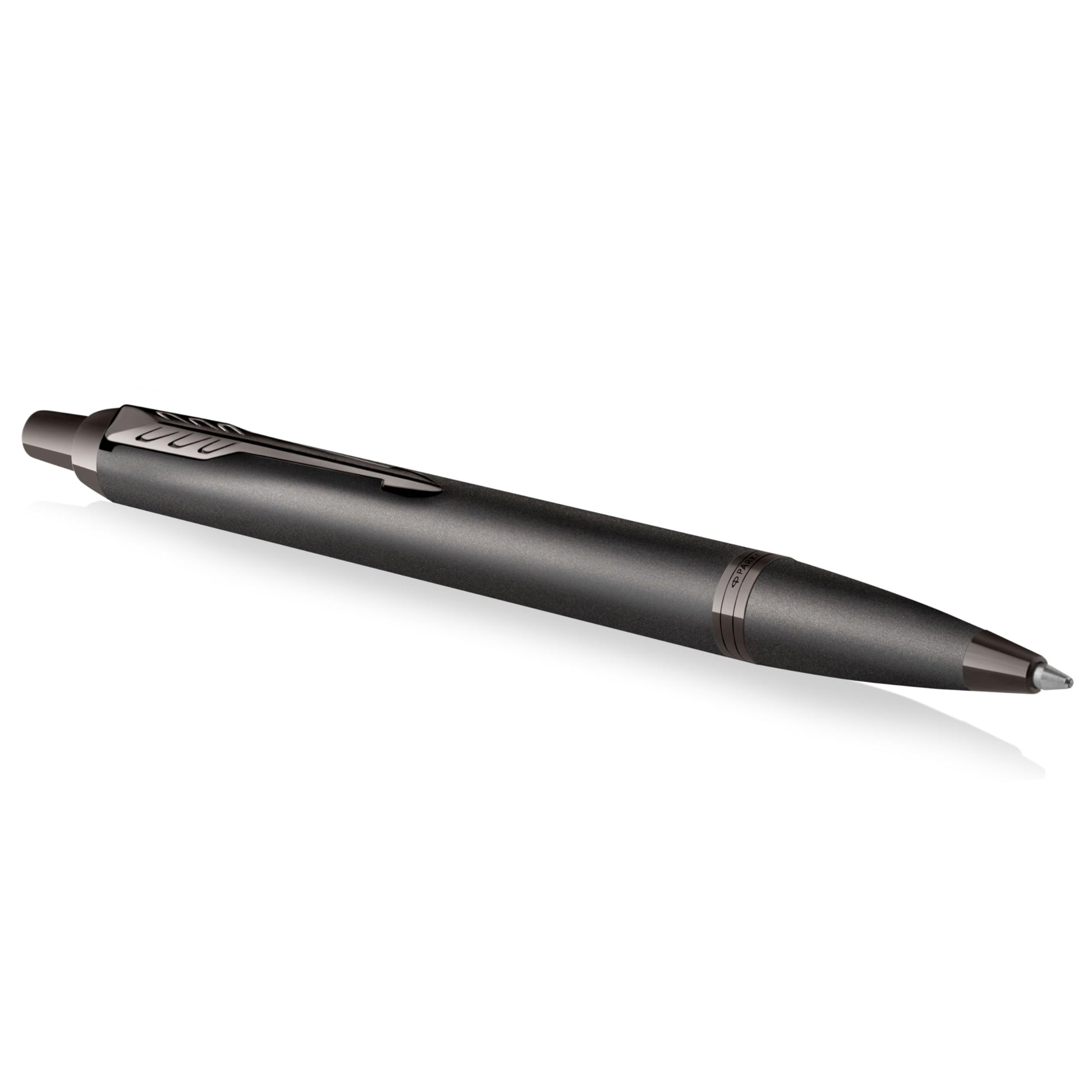 Parker IM Monochrome Ballpoint Pen | Gun Metal Finish and Trims | Medium Point with Blue Ink | Gift