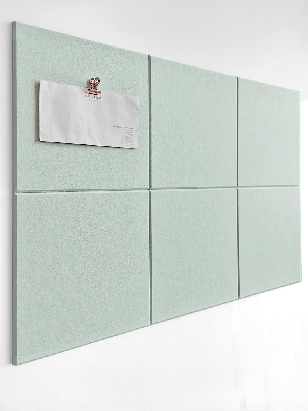 Cork Board 24 x36 Alternative - 6 Pack Felt Wall Tiles with Safe Removable Adhesive Tabs, Cork