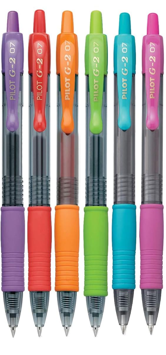 Advantage Gifts G2 Retractable Premium Gel Ink Roller Ball Pens Fine Point (.7mm) Assorted Colors