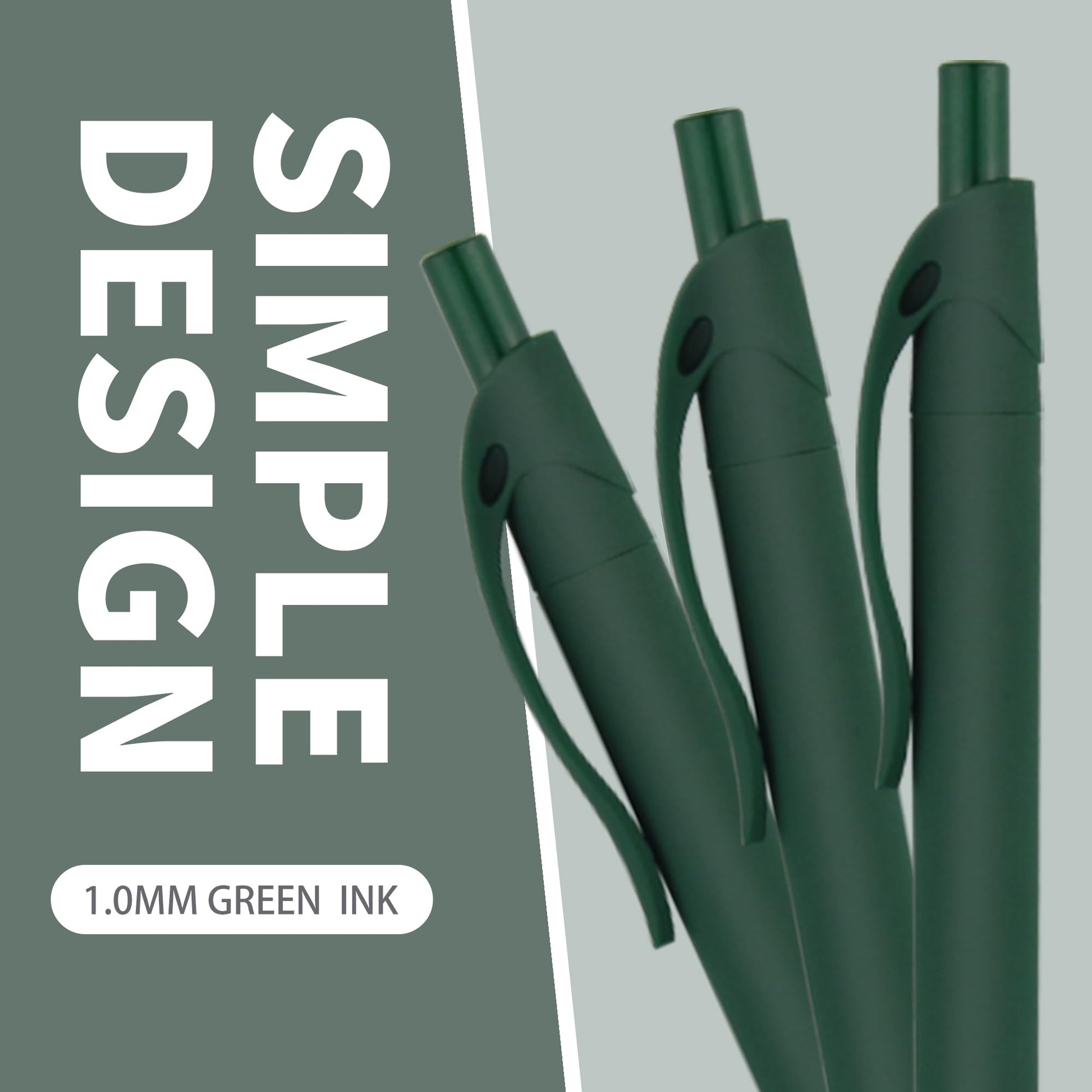 deegtran Pens Bulk, 50 Pack No Bleed Green Click, Wholesale Retractable Ballpoint Pens, Pens Medium