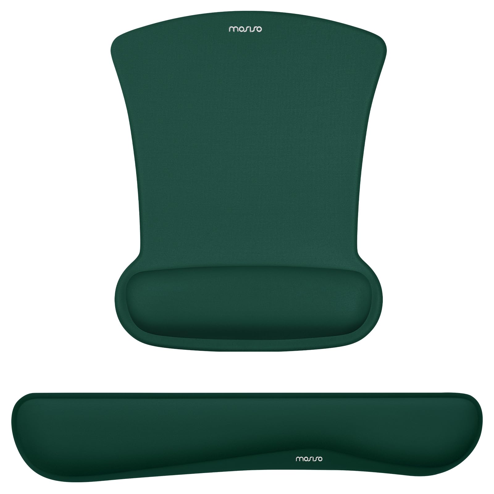 MOSISO Wrist Rest Support for Mouse Pad & Keyboard Set, Peacock Green