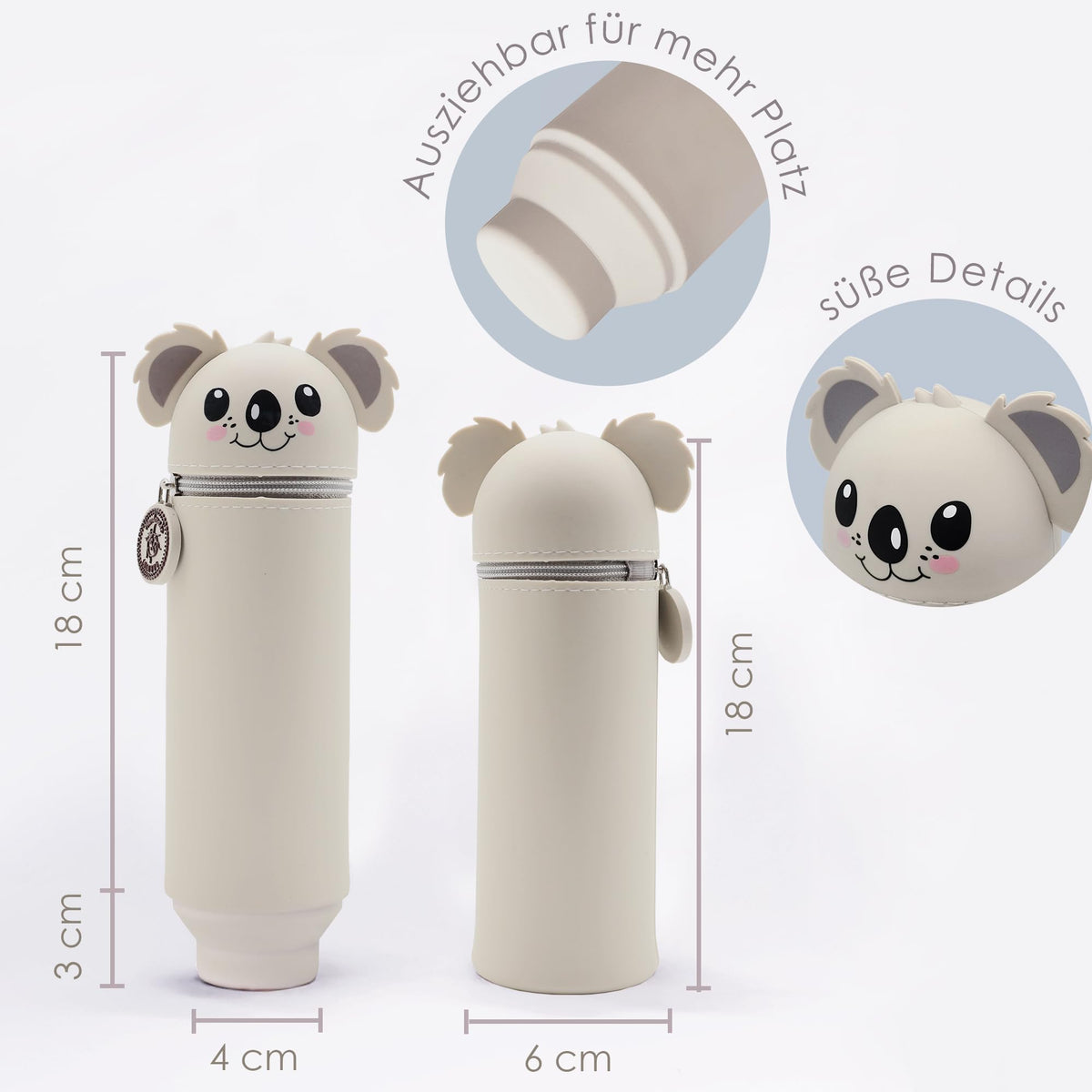 Lulubug Silicone Pencil Case, koala, L, koala