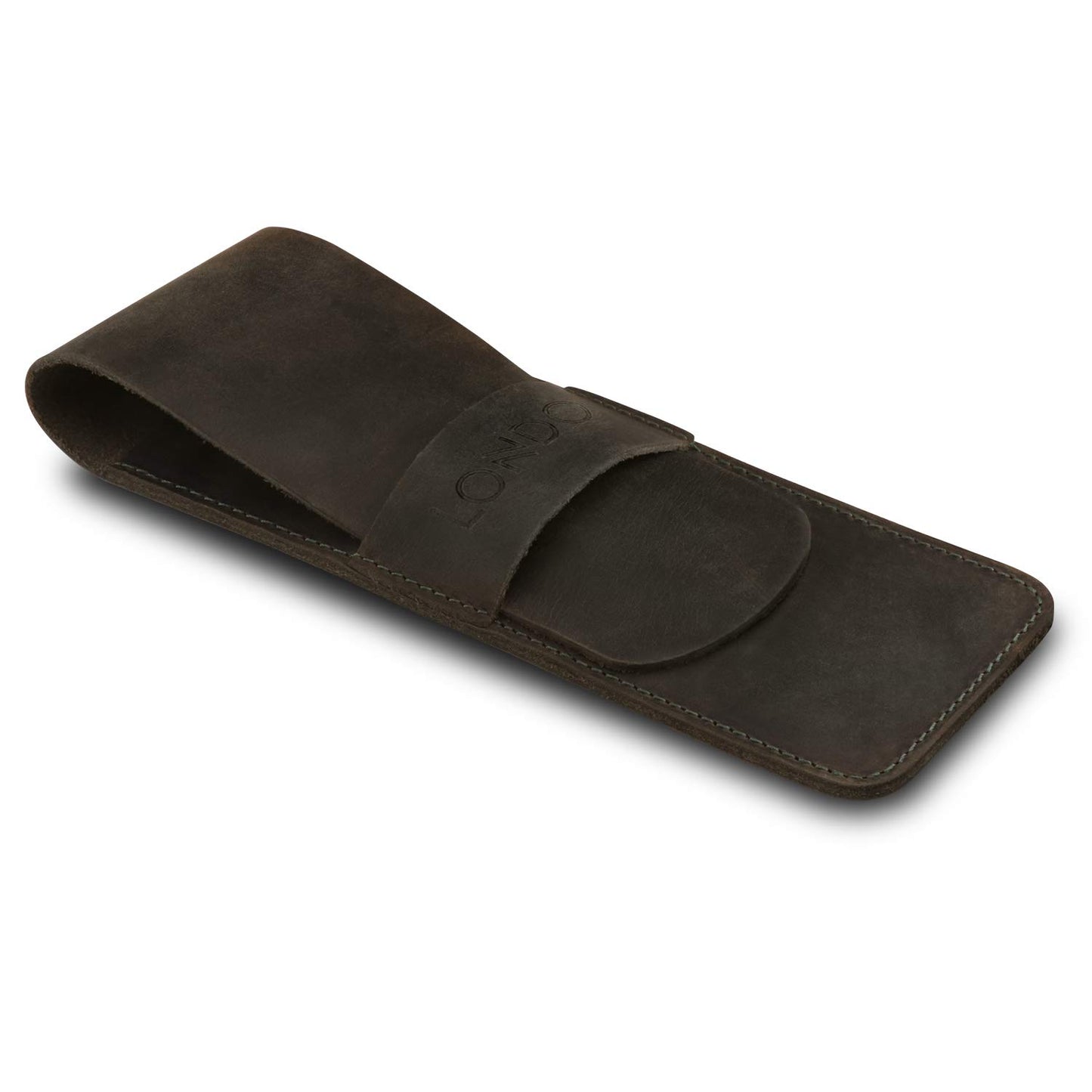 Londo Genuine Leather Pen and Pencil Case with Tuck in Flap, Stationery Bag