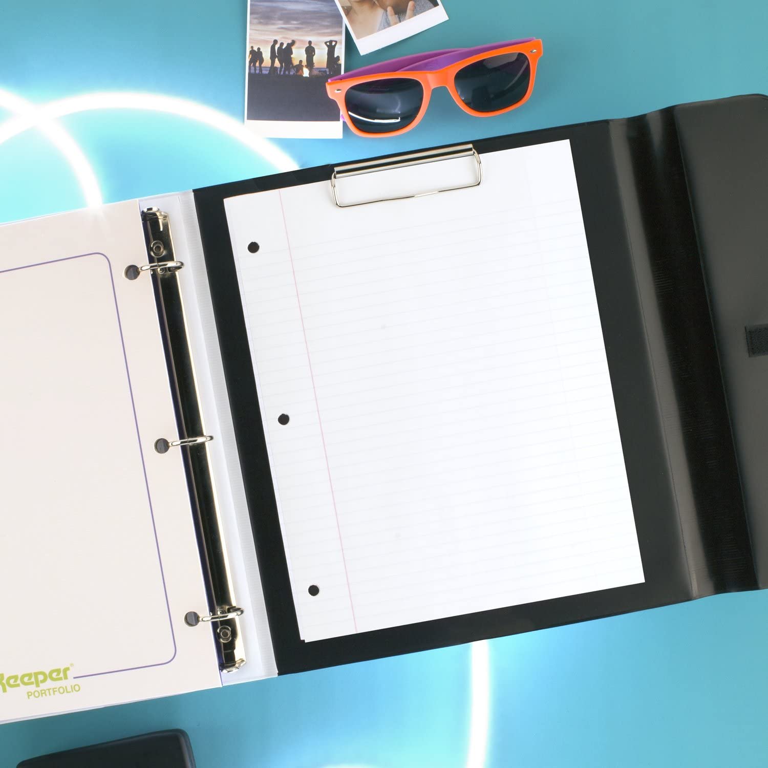 Mead Trapper Keeper Binder, Retro Design, 1 Inch Binder with Folders and Pockets, Holds 8-1/2" x