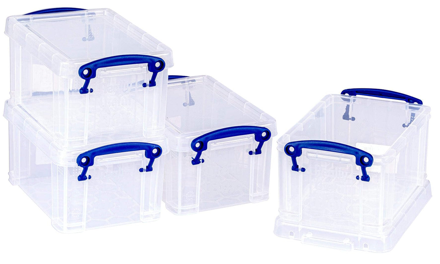 Really Useful Box Plastic Storage 0.14 Litre Clear (Pack of 10)