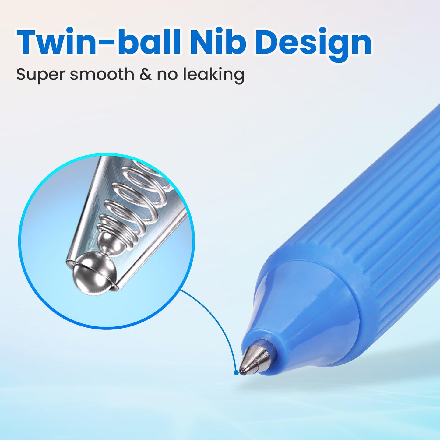 WRITECH Gel Pens Fine Point: 0.5mm Multicolor Ink Retractable 8ct Smooth Writing No Smear for