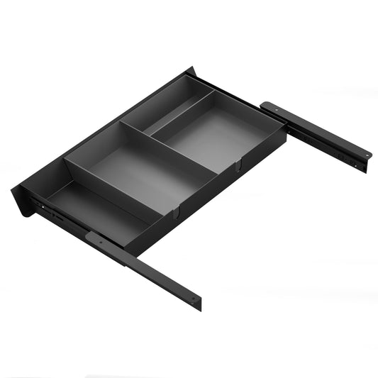 Gaxomo Under Desk Drawer with Removable Tray, 22.4" Wide 2-in-1 Organizer – 60° Ergonomic Tilt