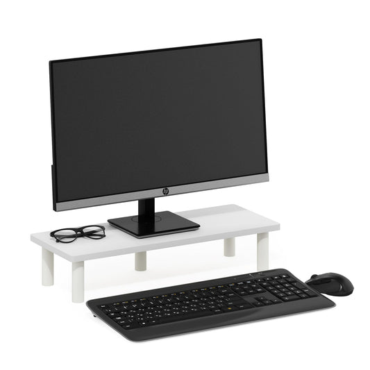 Furinno TURN-N-TUBE Monitor Stand Riser, 23.6" Wide Rectangle Monitor Riser, Laptop Stand for Desk